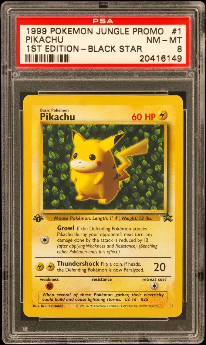 1999 #1 Pikachu 1st Edition PSA 8 League Promo