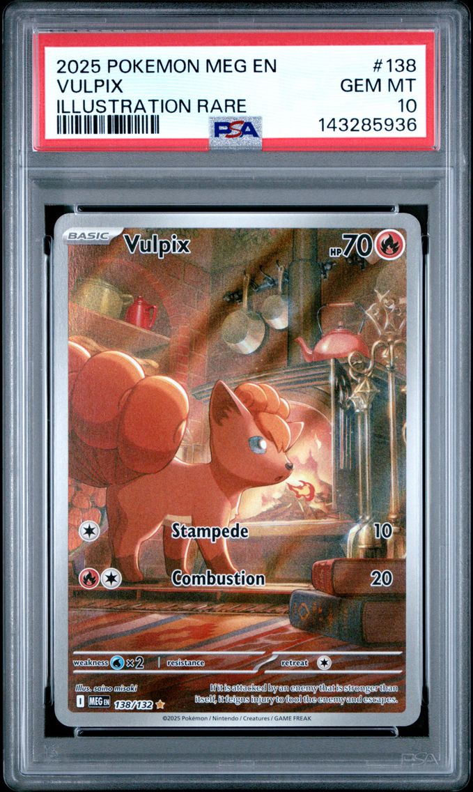 2025 #138 Vulpix PSA 10 Meg EN-Mega Evolution