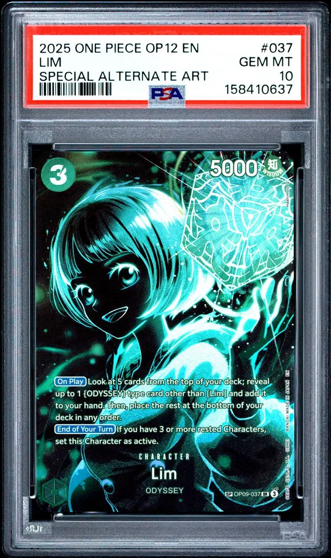 2025 #037 LIM PSA 10 One Piece OP12-Legacy of the Master
