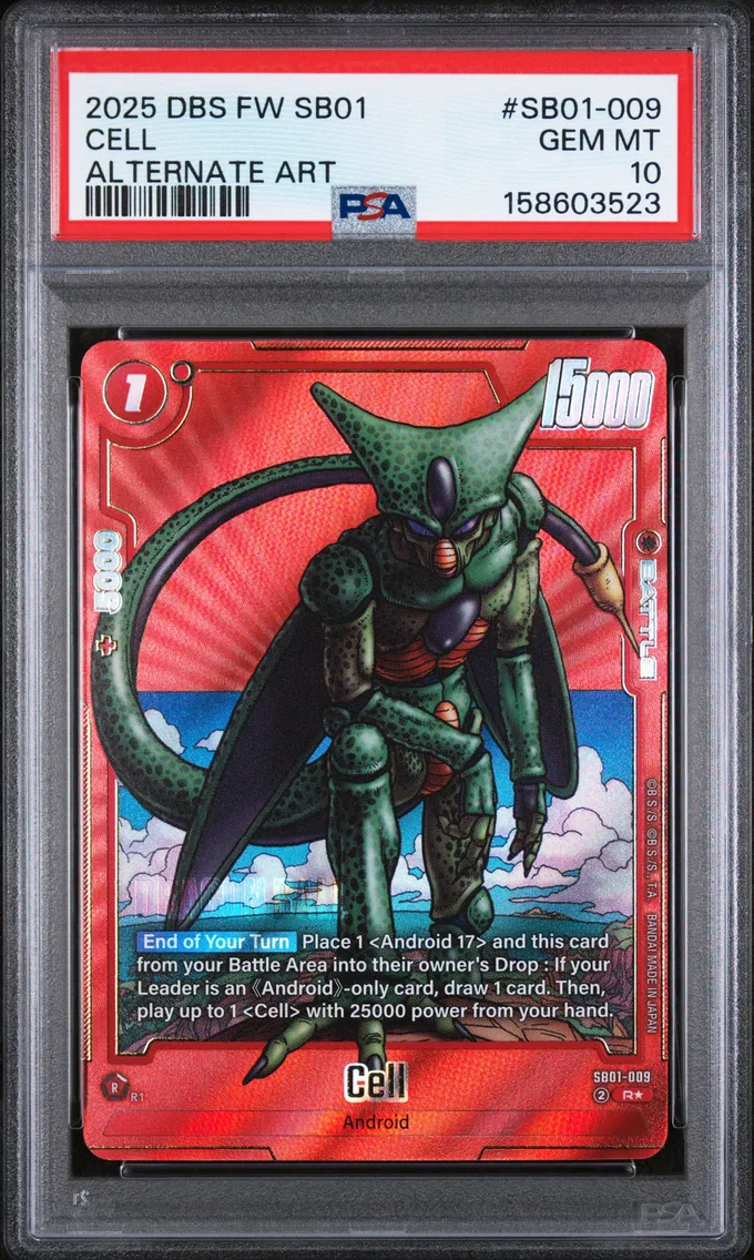 2025 #SB01-009 Cell PSA 10 Dragon Ball Super Card Game Fusion World Manga Booster 01