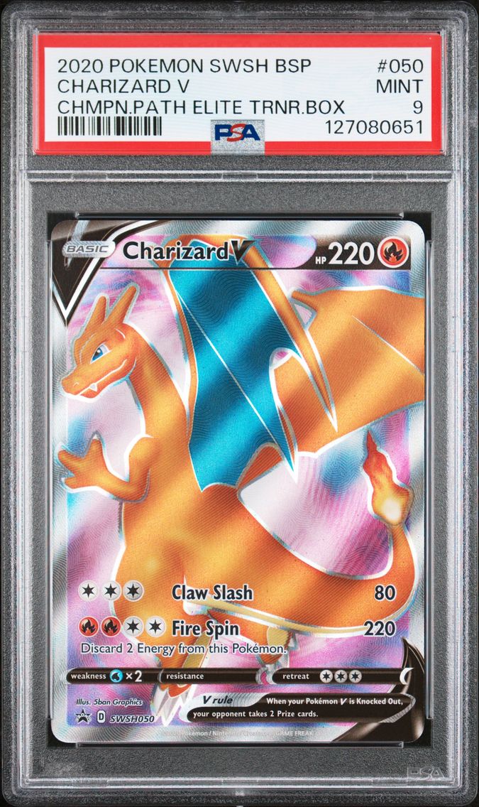 2020 #050 Charizard V PSA 9 Swsh Black Star Promo Pokemon