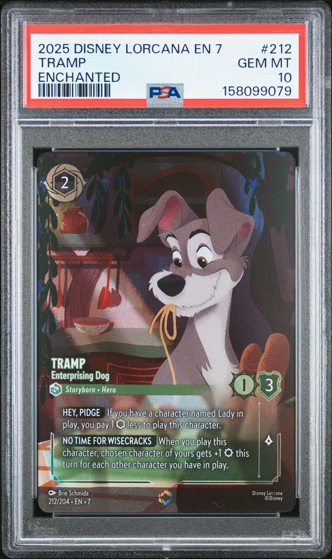 2025 #212 Tramp - Enterprising Dog PSA 10 Disney Lorcana EN 7-Archazia's Island