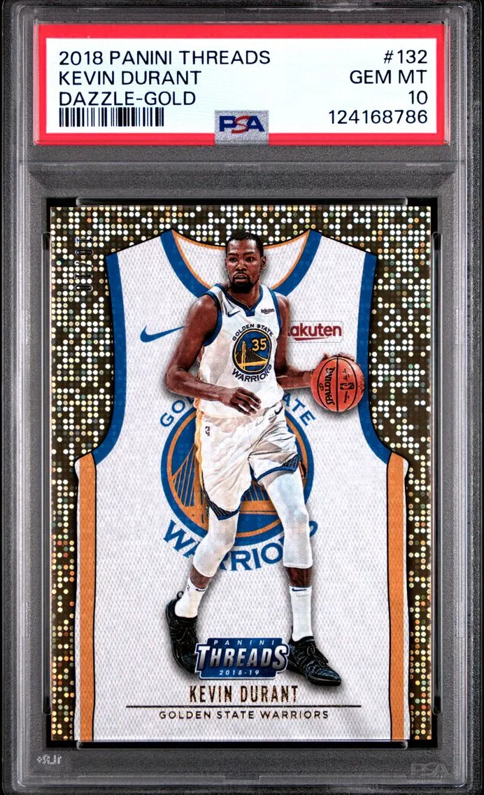 2018 #132 Kevin Durant PSA 10 Panini Threads