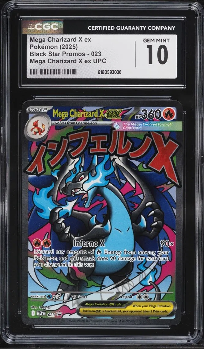 2025 Pokemon Mega Evolution Promo Ultra Premium Full Art Mega Charizard X Ex #23 CGC 10 GEM