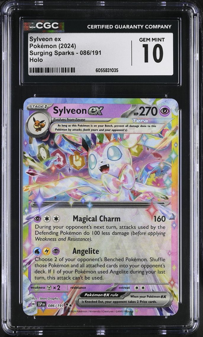 2024 #086 Sylveon ex CGC 10 Surging Sparks - SSP EN - English