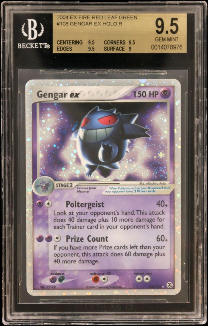 2004 #108 Gengar EX HOLO R BGS 9