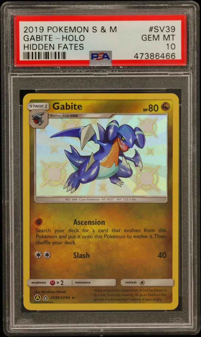 2019 #SV39 Gabite-Holo PSA 10 Su