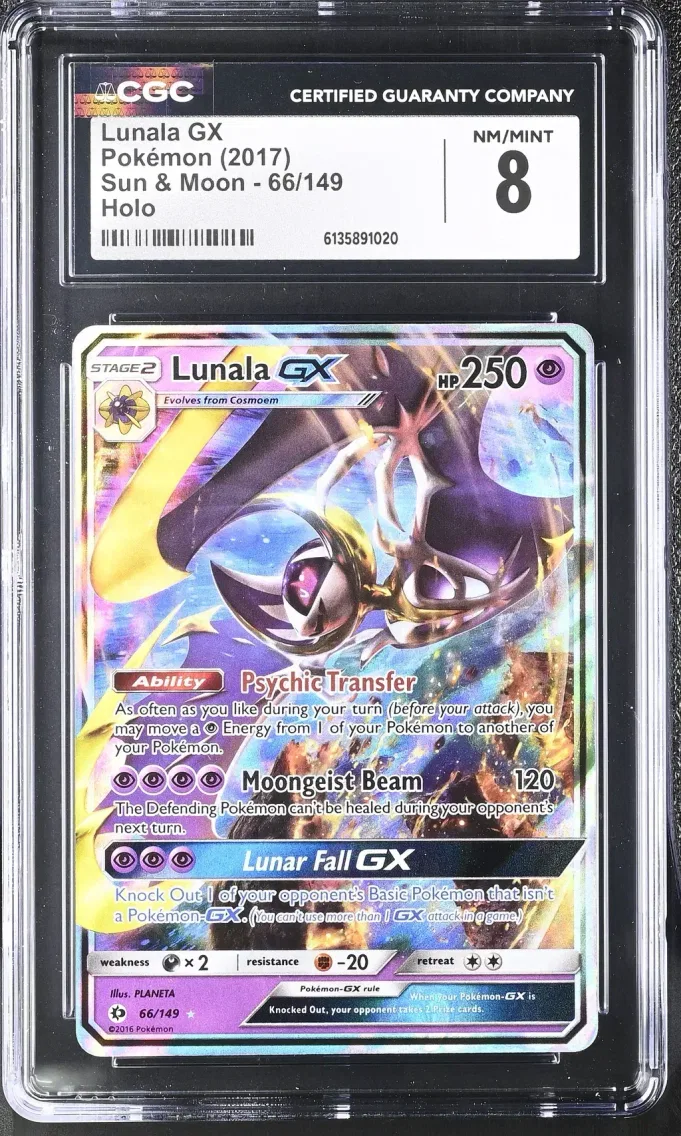 2017 #66 Lunala GX CGC 8 Sun & Moon - English