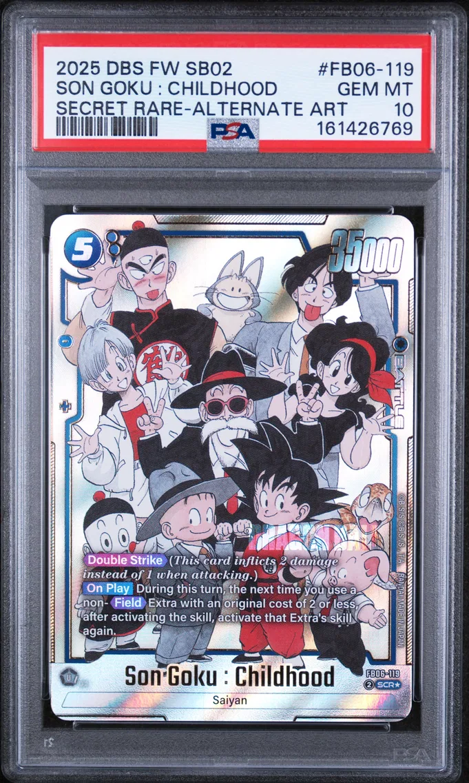 2025 #FB06-119 Son Goku : Childhood PSA 10 Dragon Ball Super Card Game Fusion World Manga Booster 02