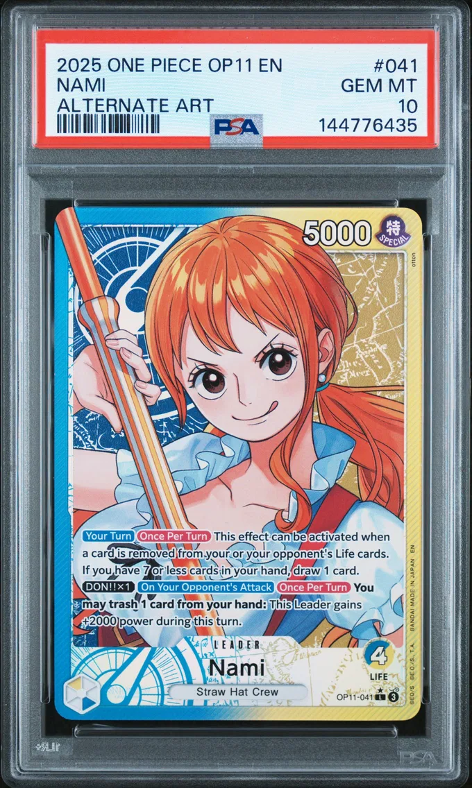2025 #041 Nami PSA 10 One Piece OP11-A Fist of Divine Speed
