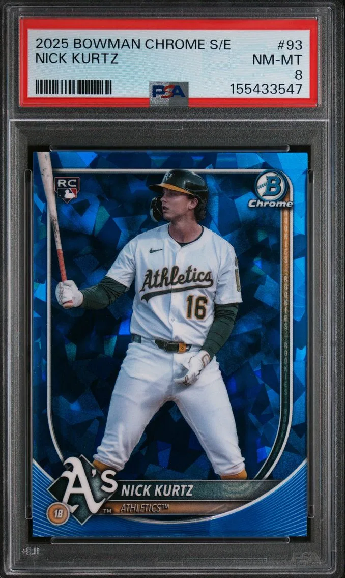 2025 #93 Nick Kurtz PSA 8 Bowman Chrome Sapphire Edition