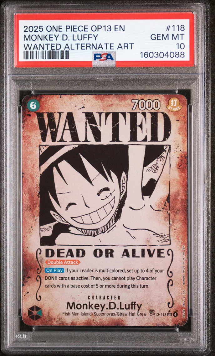 2025 #118 Monkey D. Luffy PSA 10 One Piece OP13-Carrying on His Will