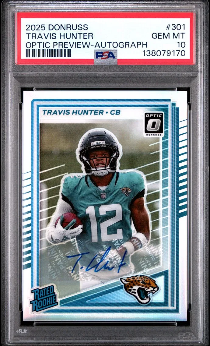 2025 #301 Travis Hunter PSA 10 Panini Donruss