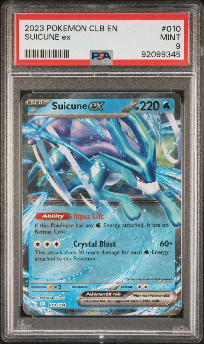 2023 #010 Suicune EX PSA 9 Clb-Trading Card Game Classic Blastoise & Suicune EX Deck