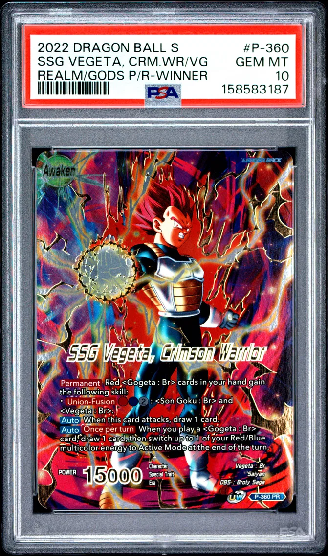 2022 #P-360 Ssg Vegeta, Crimson Warrior/Vegeta PSA 10 Dragon Ball Super Promos