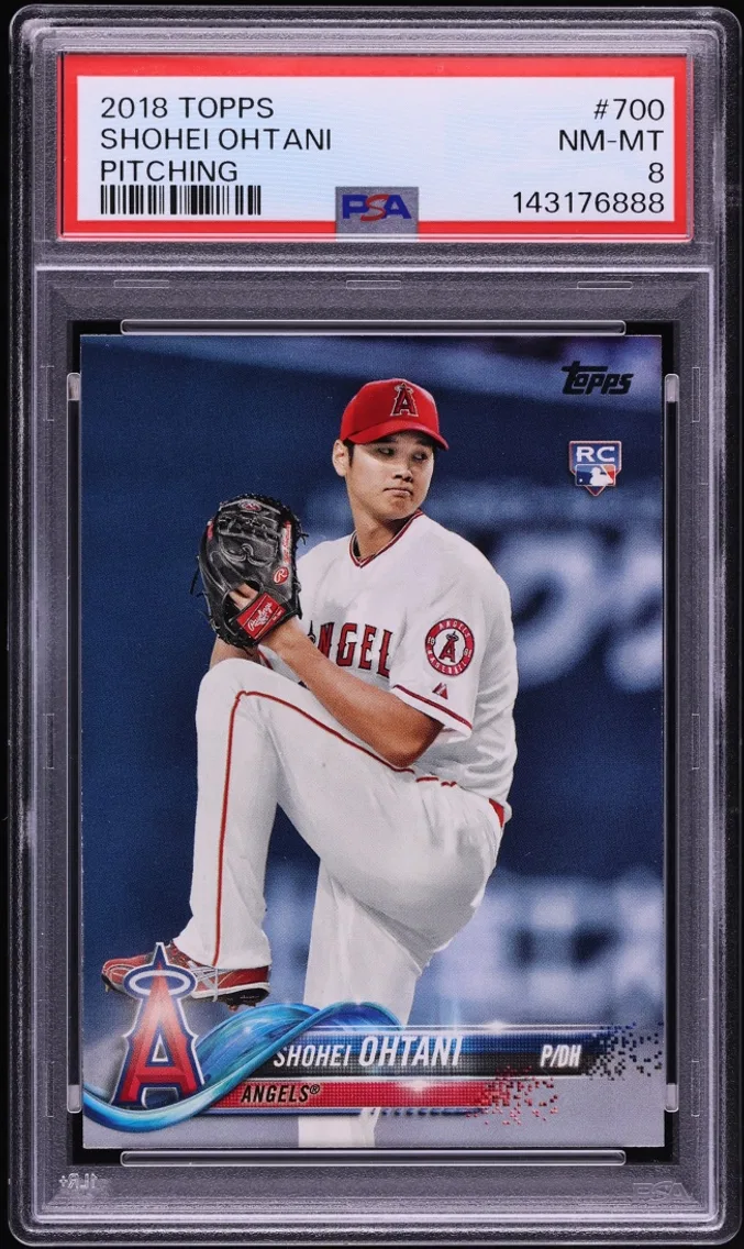 2018 #700 Shohei Ohtani ROOKIE PSA 8 Topps Pitching