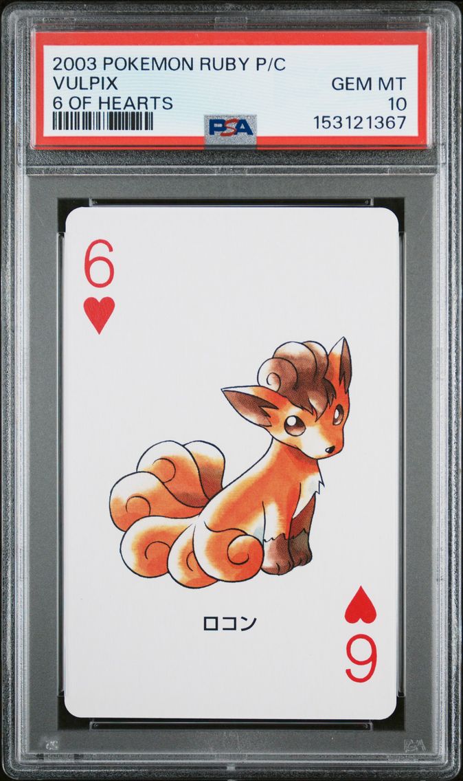 2003 #NA Vulpix PSA 10 Ruby Version Playing Cards