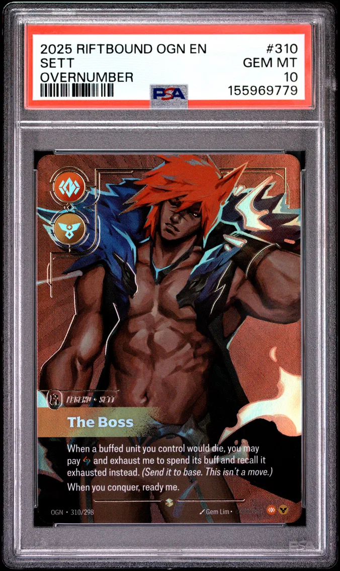 2025 #310 Sett - the Boss PSA 10 Riftbound: League of Legends Ogn-Origins