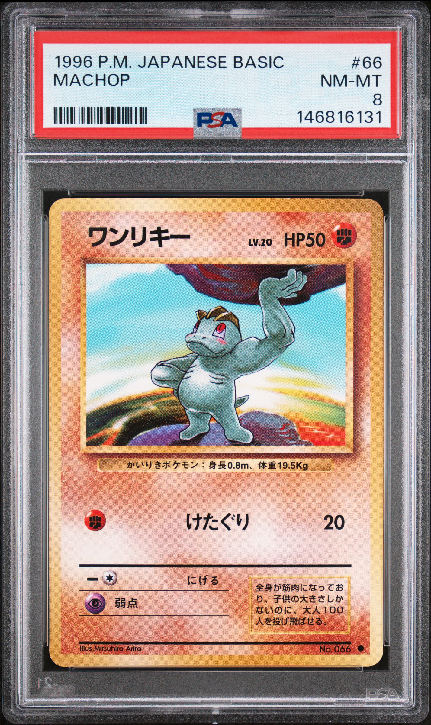 1996 #66 Machop PSA 8 Japanese Basic