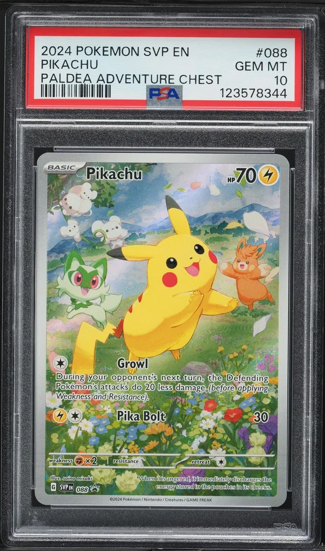 2024 #088 Pikachu PSA 10 Svp EN-SV Black Star Promo Pokemon