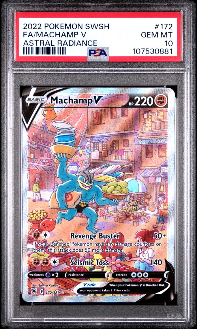 2022 #172 Full Art/Machamp V PSA 10 Sword & Shield Astral Radiance Pokemon