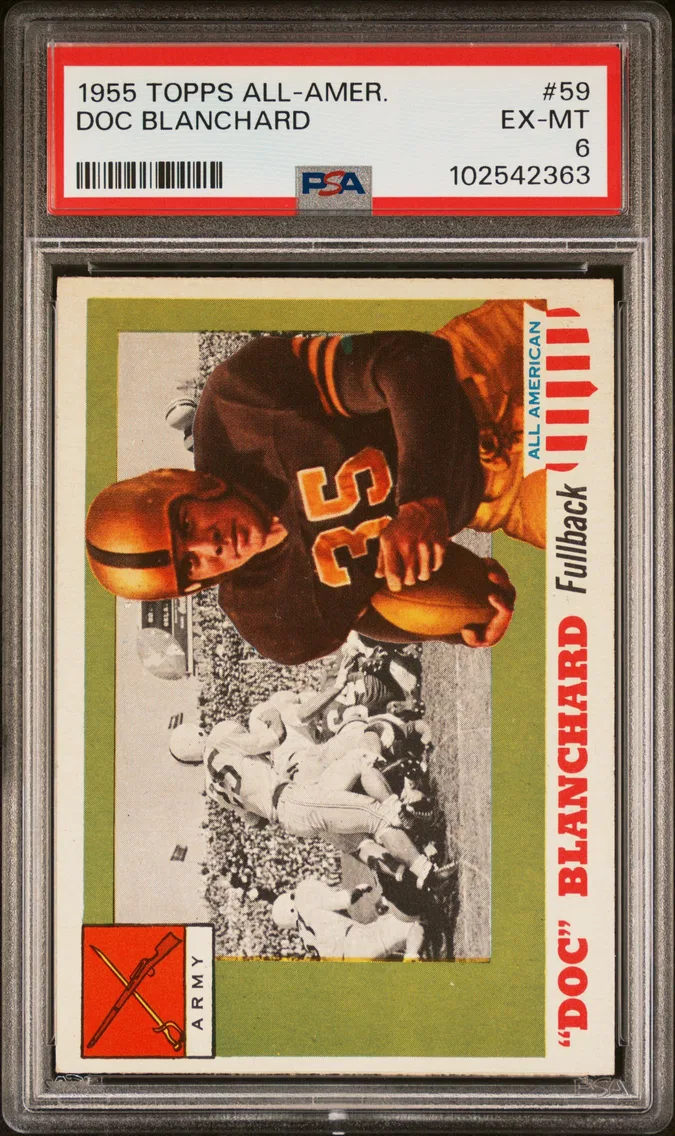 1955 #59 Doc Blanchard PSA 6 Topps All-Amer.