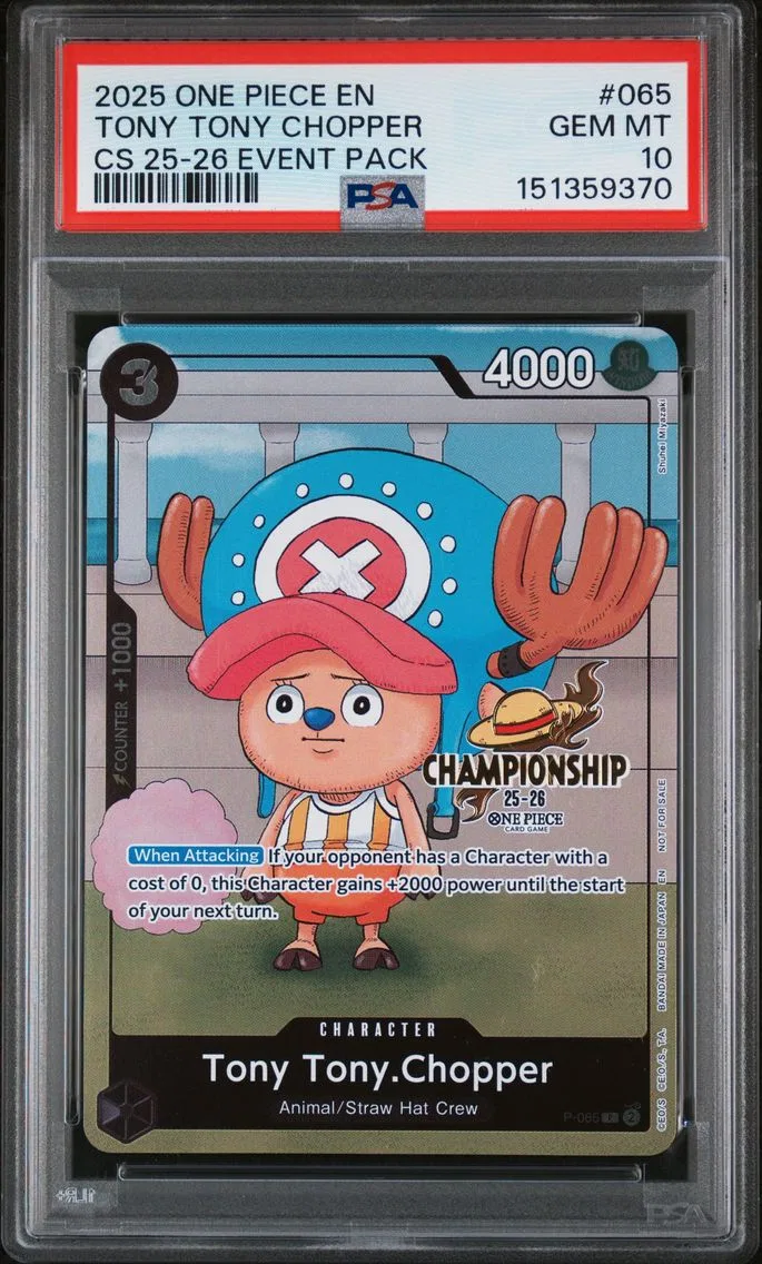 2025 #065 Tony Tony Chopper PSA 10 One Piece Championship 2025-26 Event Pack