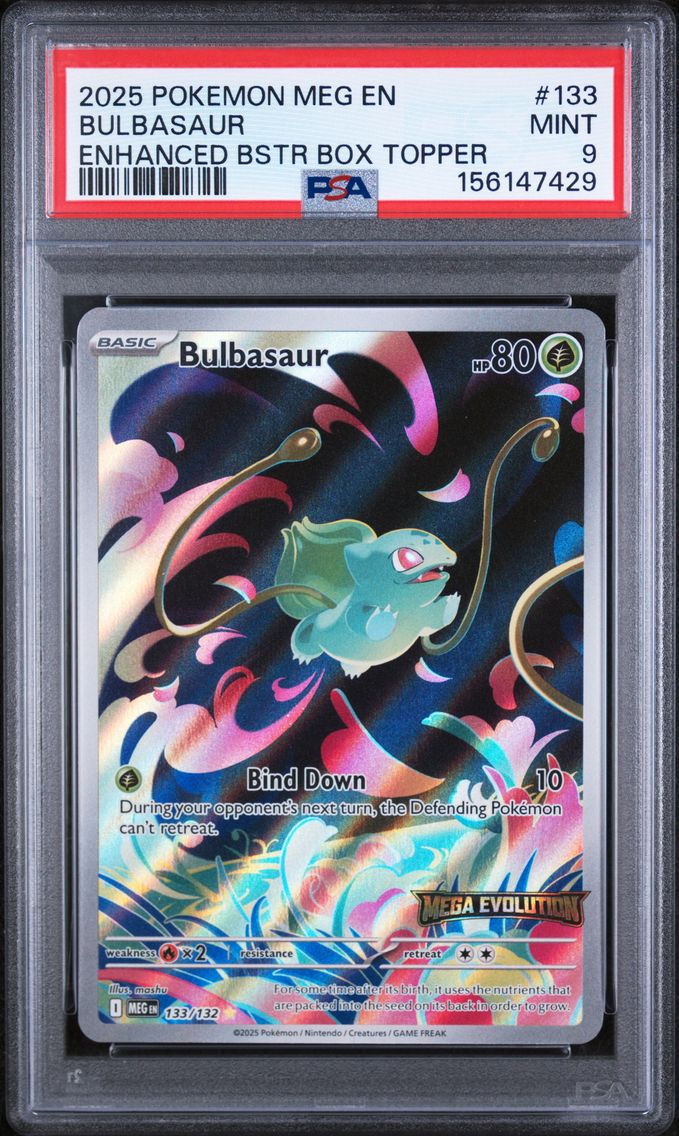 2025 #133 Bulbasaur PSA 9 Meg EN-Mega Evolution