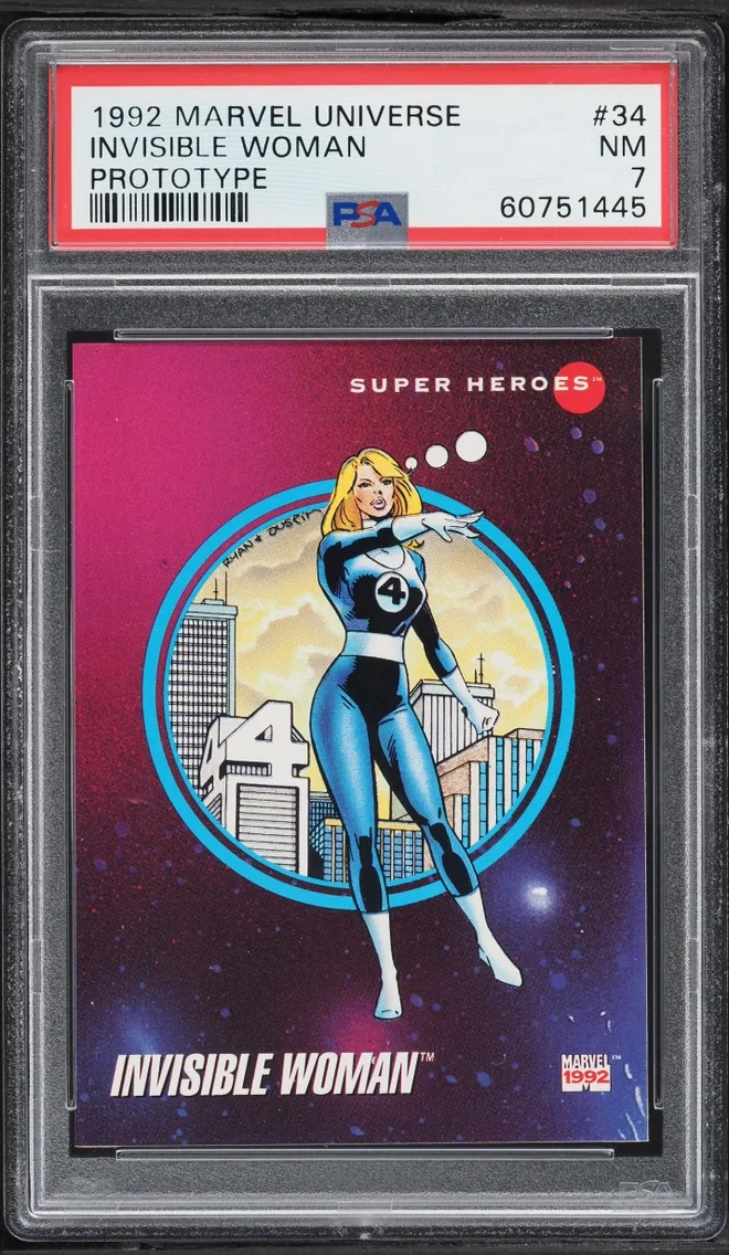 1992 #34 Impel Marvel Universe Promo Prototype Invisible Woman NRMT PSA 7