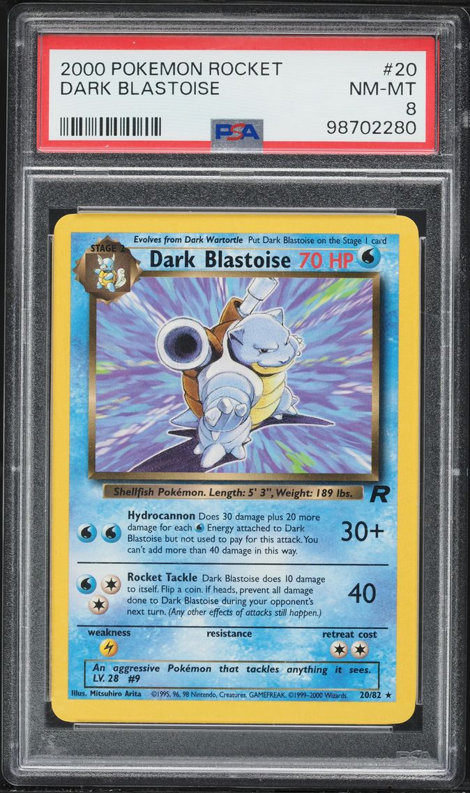 2000 #20 Dark Blastoise PSA 8 Rocket Pokemon