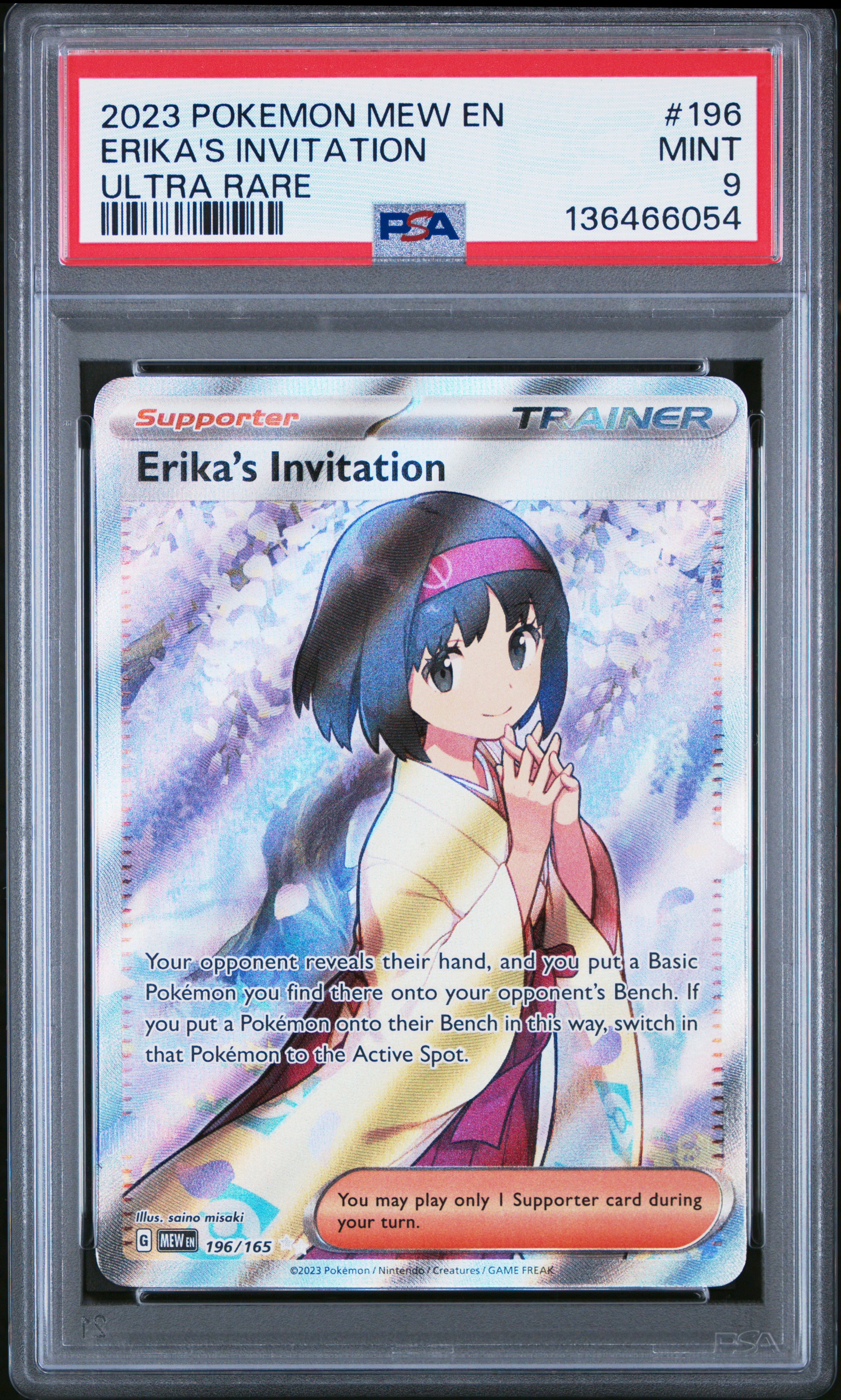 2023 #196 Erika'S Invitation PSA 9 Mew En-151