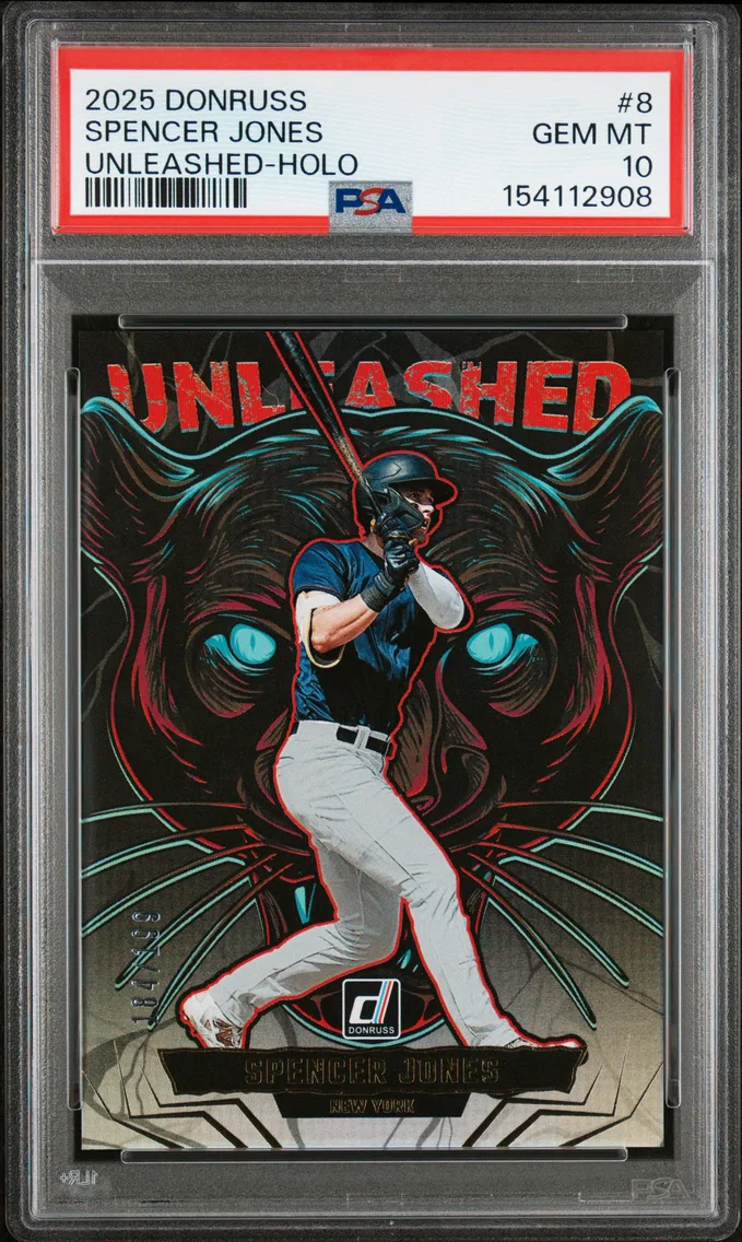 2025 #8 Spencer Jones PSA 10 Panini Donruss Unleashed