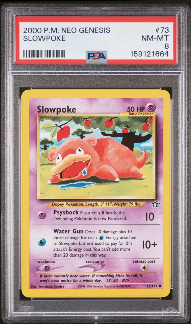 2000 #73 Slowpoke PSA 8 Neo Genesis