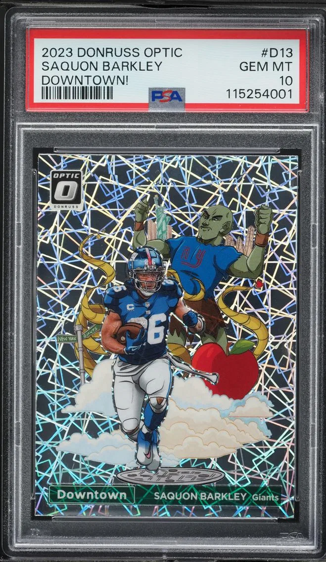 2023 #D13 Saquon Barkley PSA 10 Panini Donruss Optic Downtown!