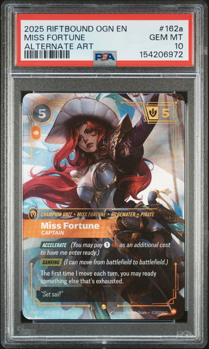 2025 #162a Miss Fortune - Captain PSA 10 Riftbound: League of Legends Ogn-Origins