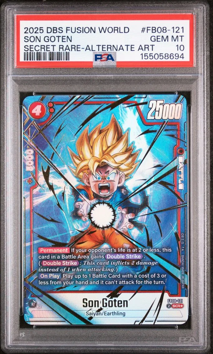 2025 #FB08-121 Son Goten PSA 10 Dragon Ball Super Card Game Fusion World Saiyan's Pride