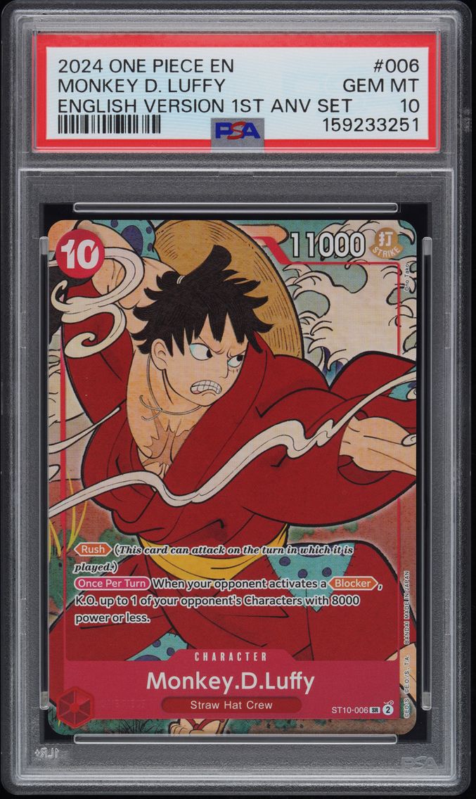 2024 #006 Monkey D. Luffy PSA 10