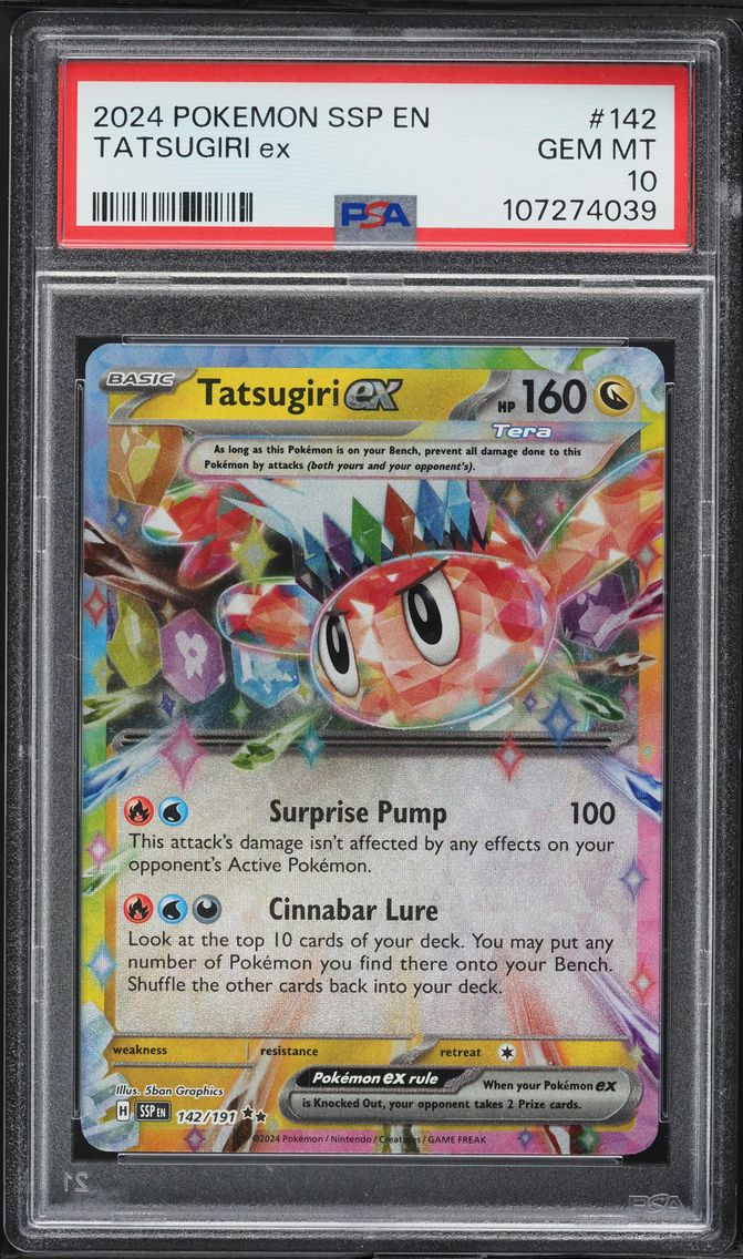 2024 #142 Tatsugiri EX PSA 10 Ssp EN-Surging Sparks Pokemon