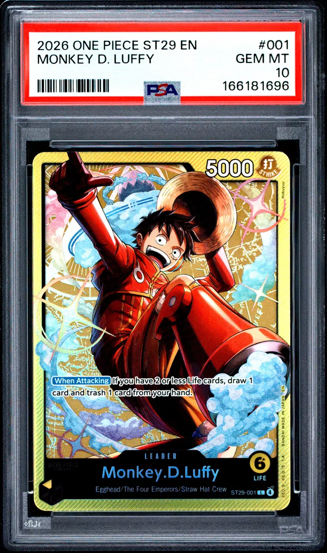 2026 #001 Monkey D. Luffy PSA 10 One Piece Starter Deck ST29-Egghead