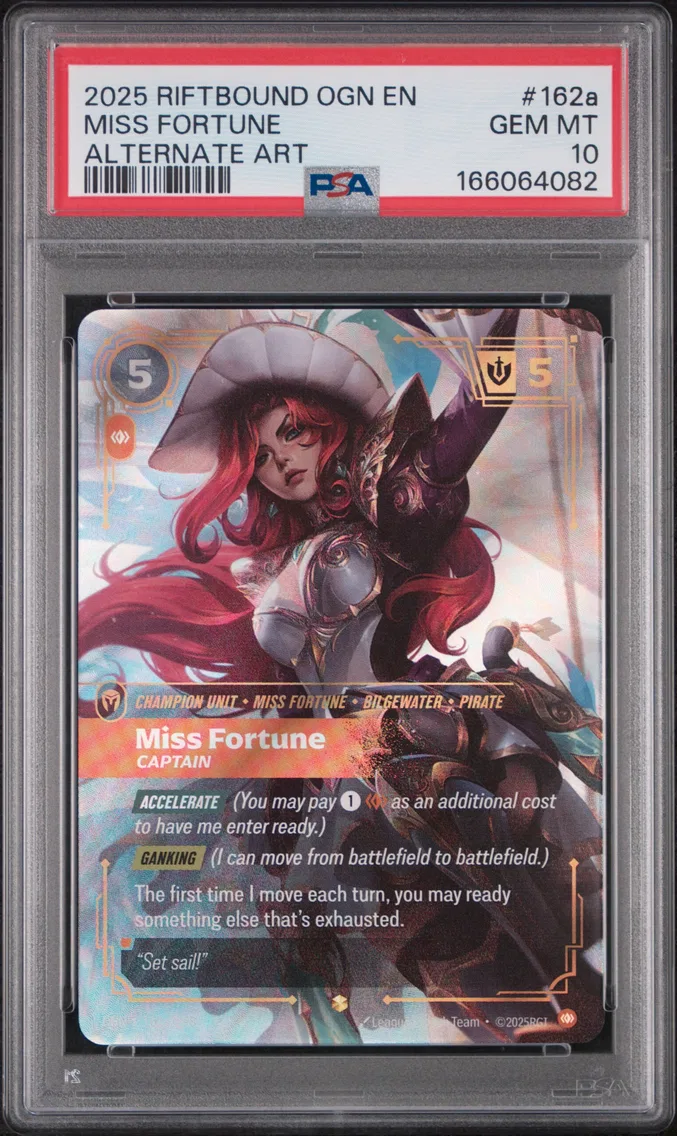2025 #162a Miss Fortune - Captain PSA 10 Riftbound: League of Legends Ogn-Origins