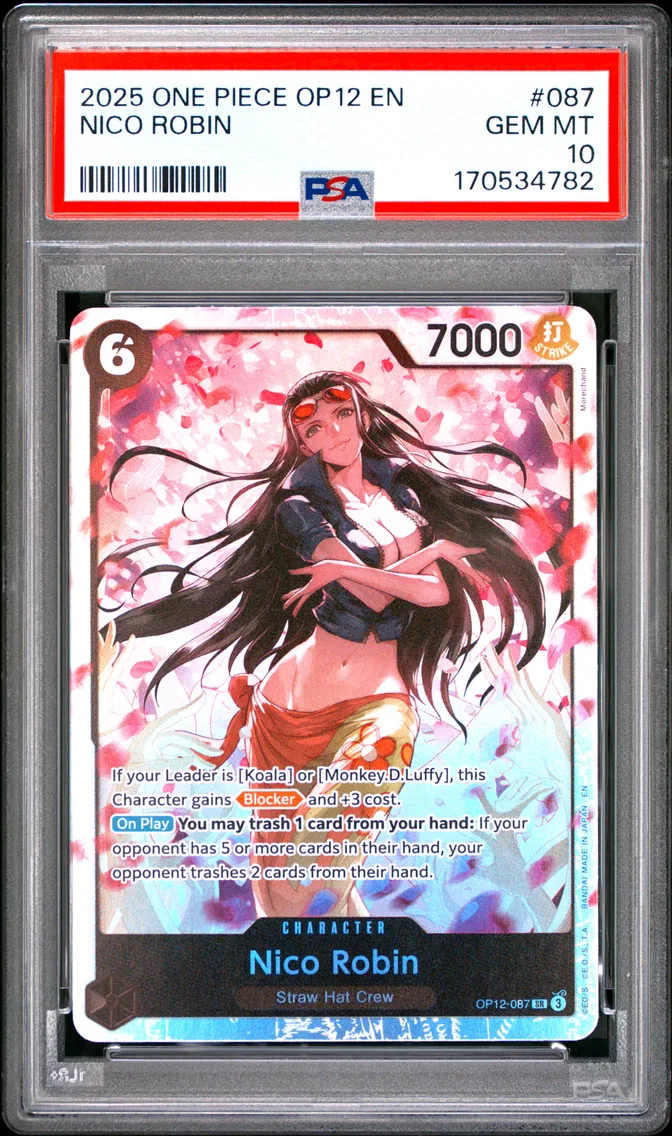 2025 #087 Nico Robin PSA 10 One Piece OP12-Legacy of the Master