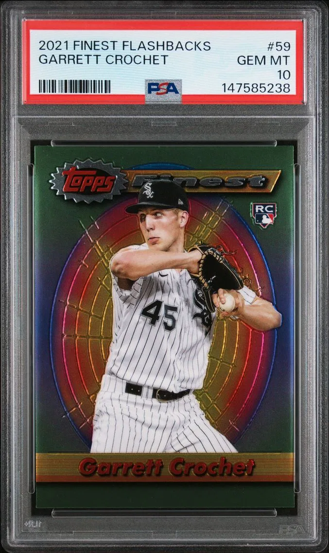 2021 #59 Garrett Crochet PSA 10 Topps Finest Flashbacks