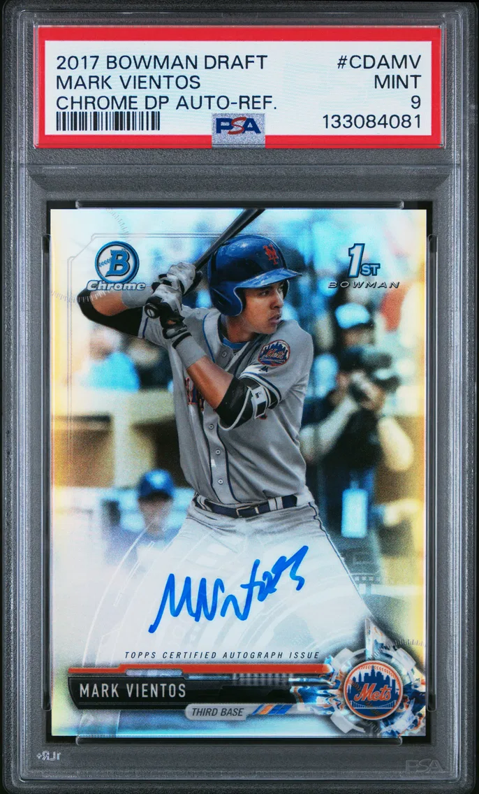 2017 #CDAMV Mark Vientos PSA 9 Bowman Draft Chrome Draft Picks Autographs