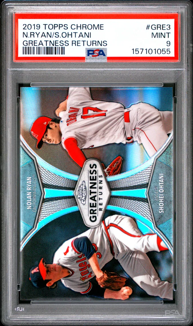 2019 #GRE3 Nolan Ryan/Shohei Ohtani PSA 9 Topps Chrome Greatness Returns