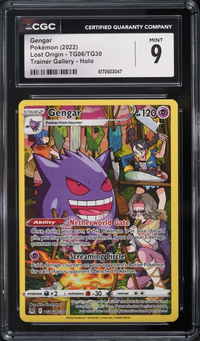 2022 Pokemon Sword & Shield Lost Origin Trainer Gallery CHR Gengar #TG06 CGC 9 MINT