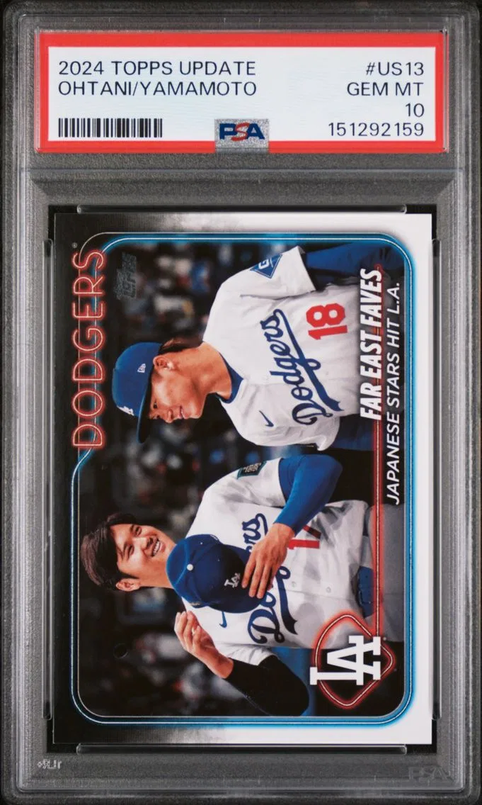 2024 #US13 Shohei Ohtani/Yoshinobu Yamamoto PSA 10 Topps Update