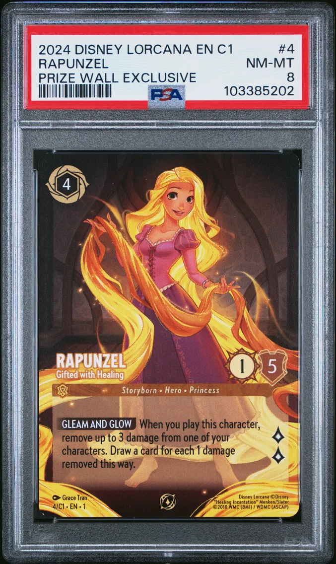 2024 #4 Rapunzel - Gifted With Healing PSA 8 Disney Lorcana EN C1-Lorcana Challenge Promo