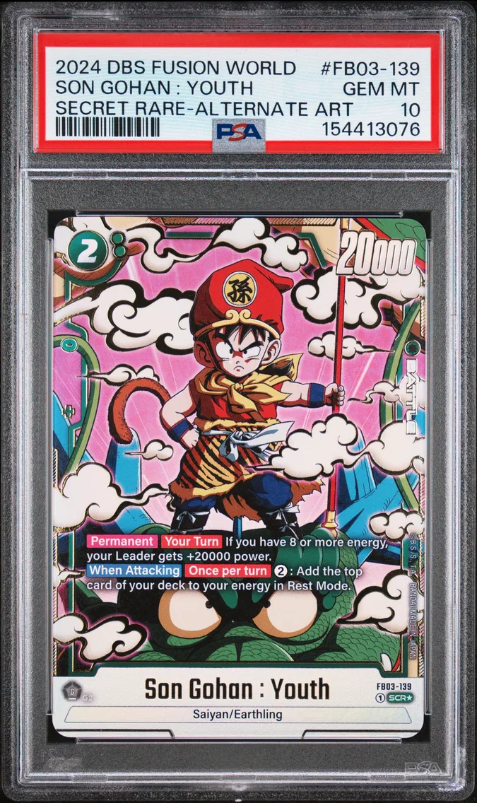 2024 #FB03-139 Son Gohan : Youth PSA 10 Dragon Ball Super Card Game Fusion World Raging Roar
