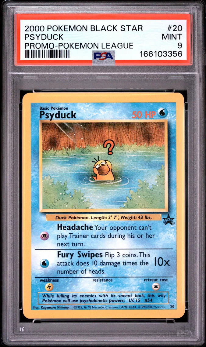 2000 #20 Psyduck PSA 9 Promo Black Star