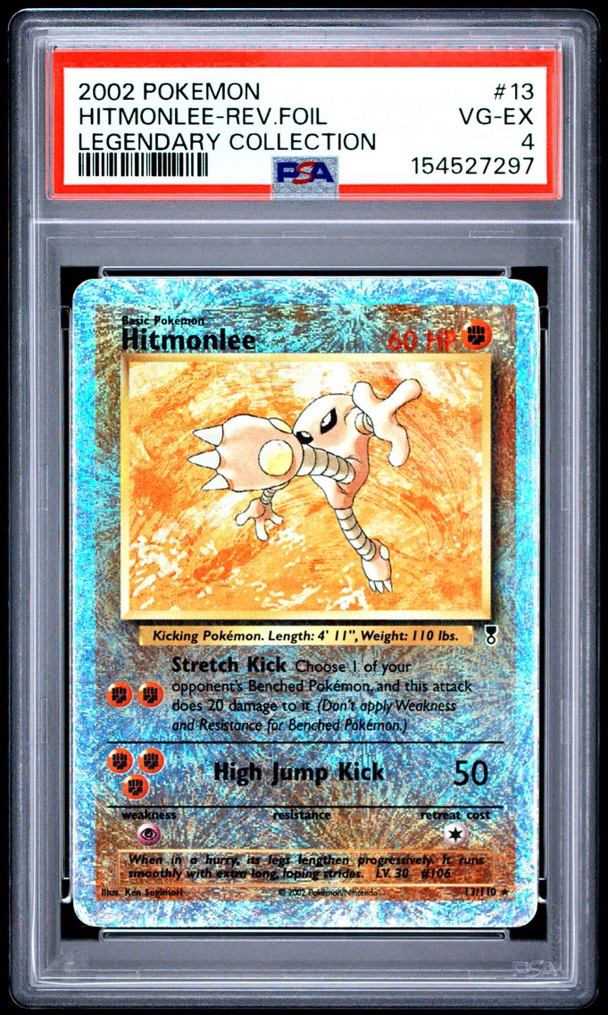 2002 #13 Hitmonlee-Reverse Foil PSA 4 Legendary Collection
